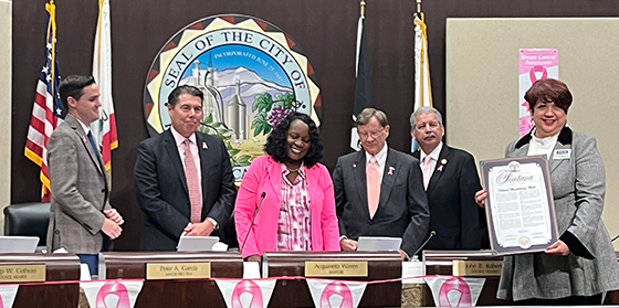 CMTC receiving City of Fontana Proclamation
