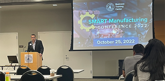 CMTC's Gregg Profozich presenting at the El Camino College Smart Manufacturing Conference