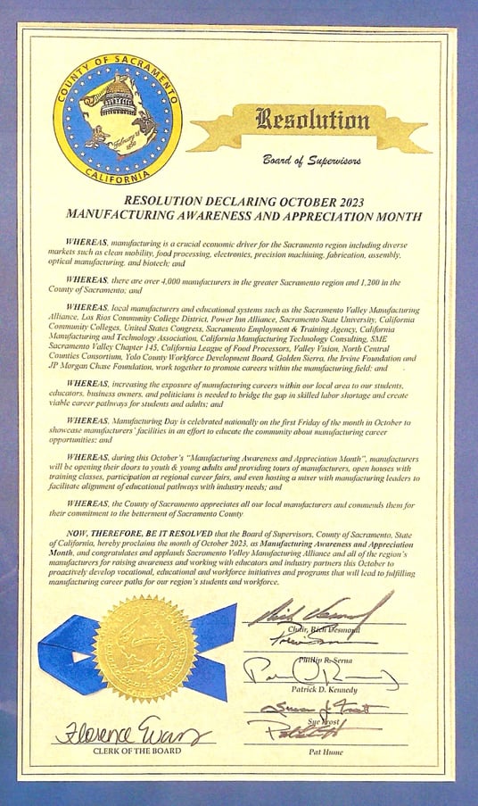 County of Sacramento Resolution