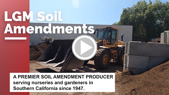 LGM Soil Amendments loader shoveling soil