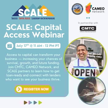 SCALE Capital Access Webinar Social Media Graphic